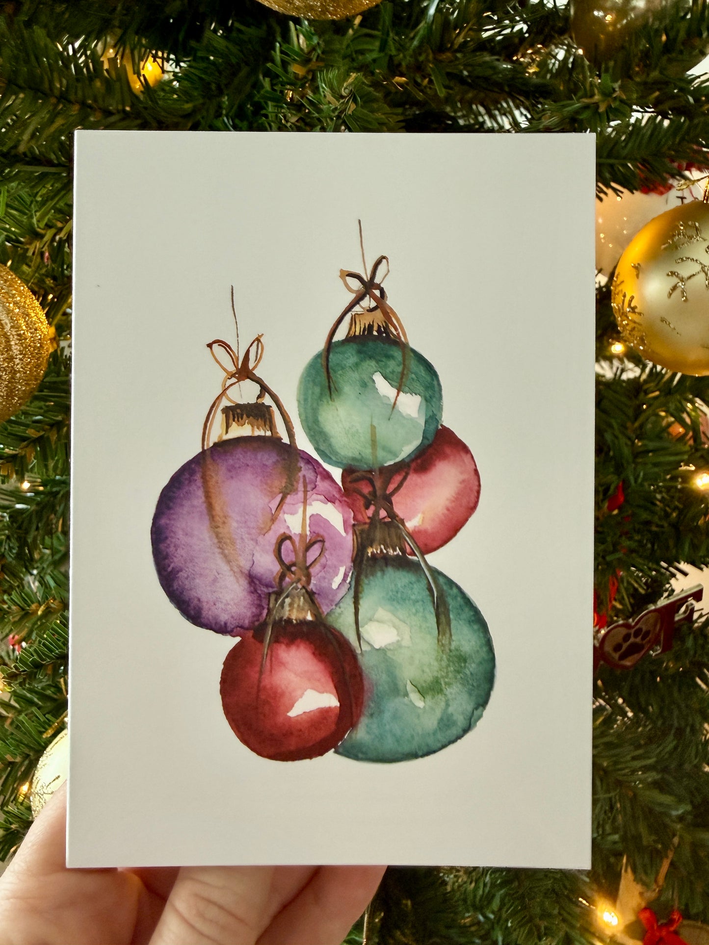Christmas Ornament Set II Greeting Card 5 Pack