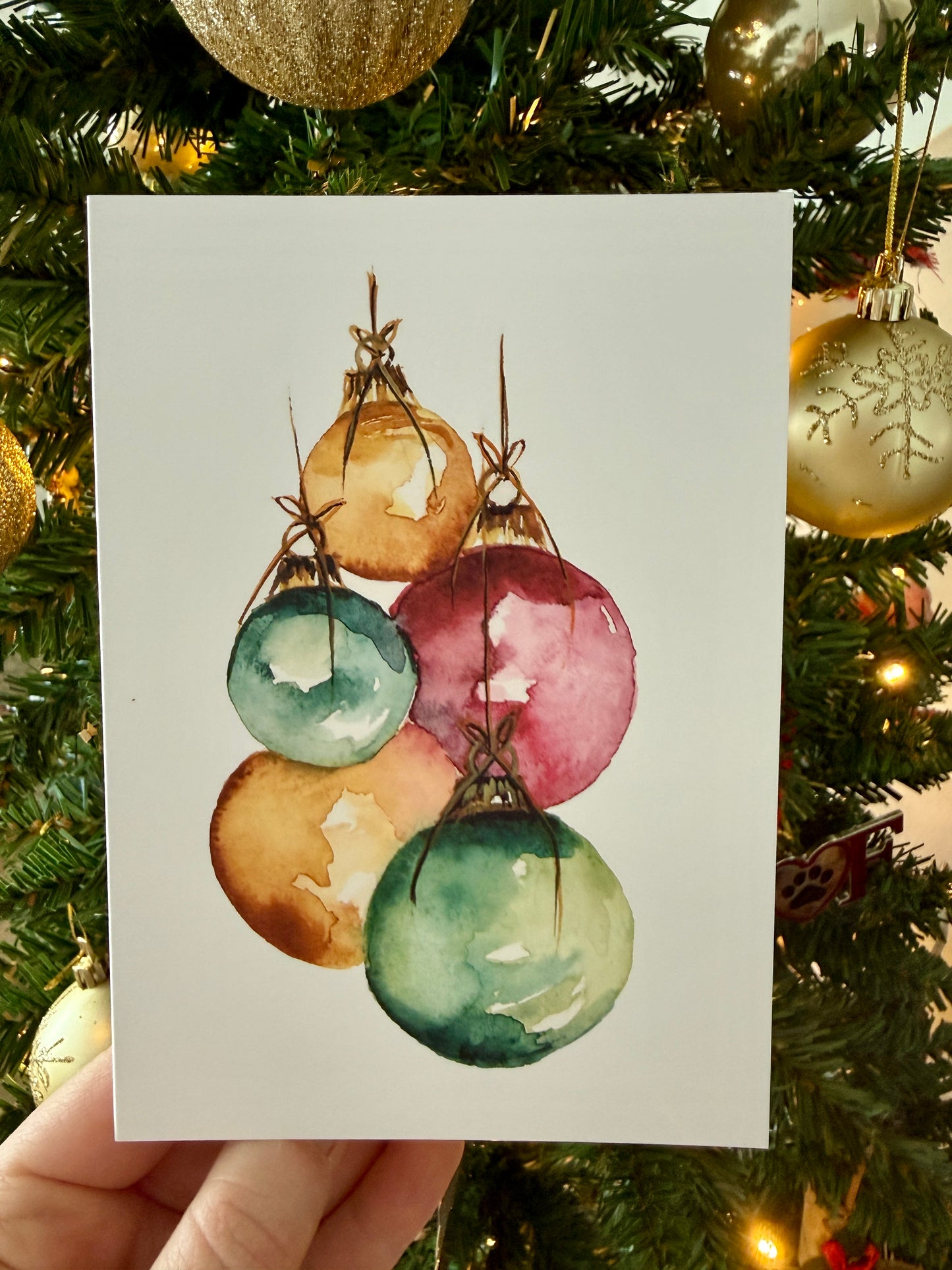 Christmas Ornament Set I- Greeting Card 5 Pack