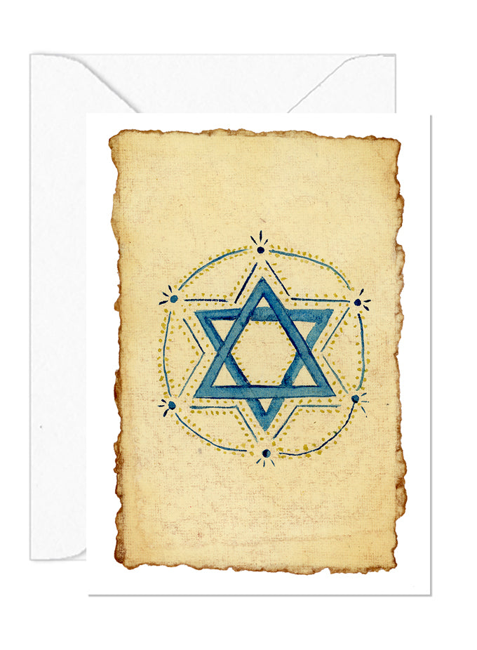 Star of David Hanukkah Greeting Card 5 Pack