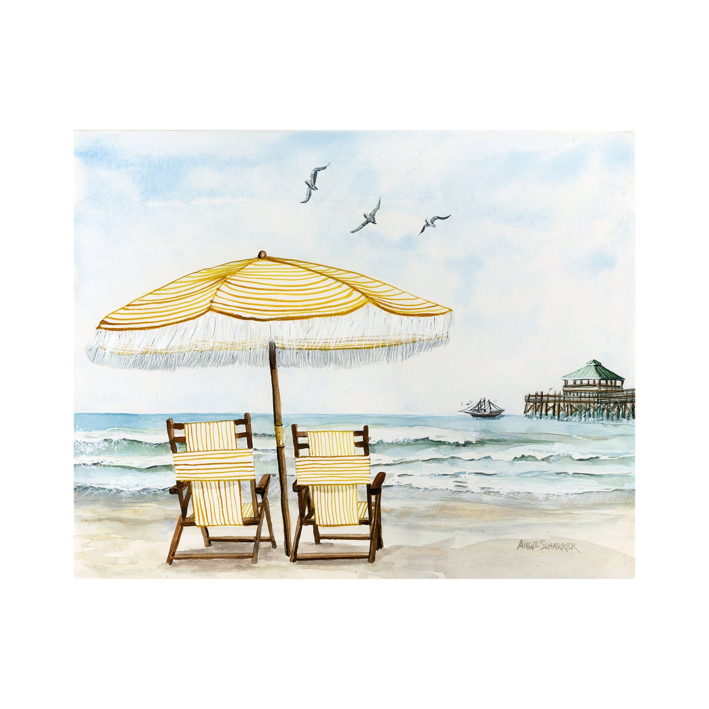 Meet Me on Folly- Original Watercolor