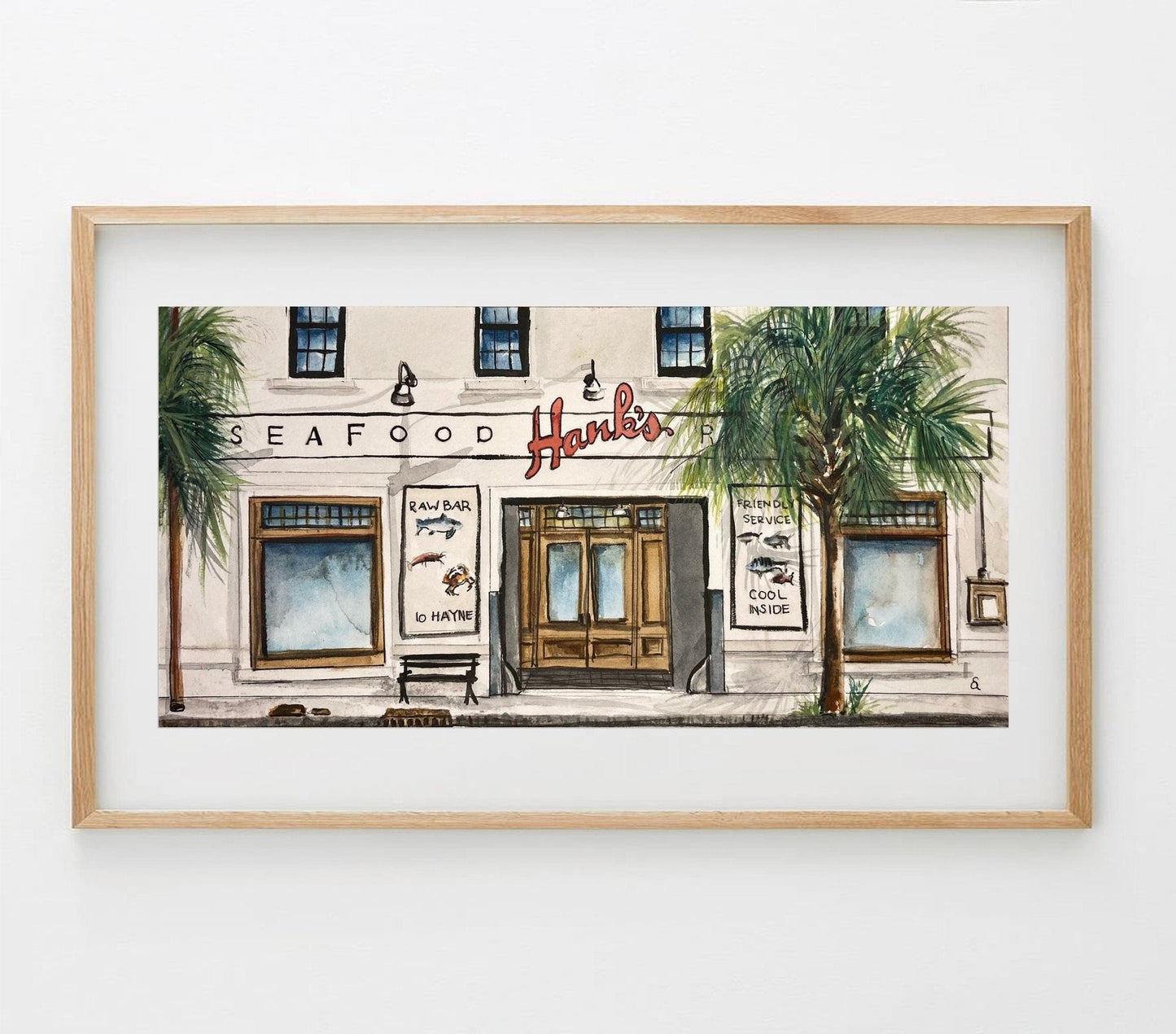 Hank's Seafood Restaurant Giclee Print - Riverlight Art Studio