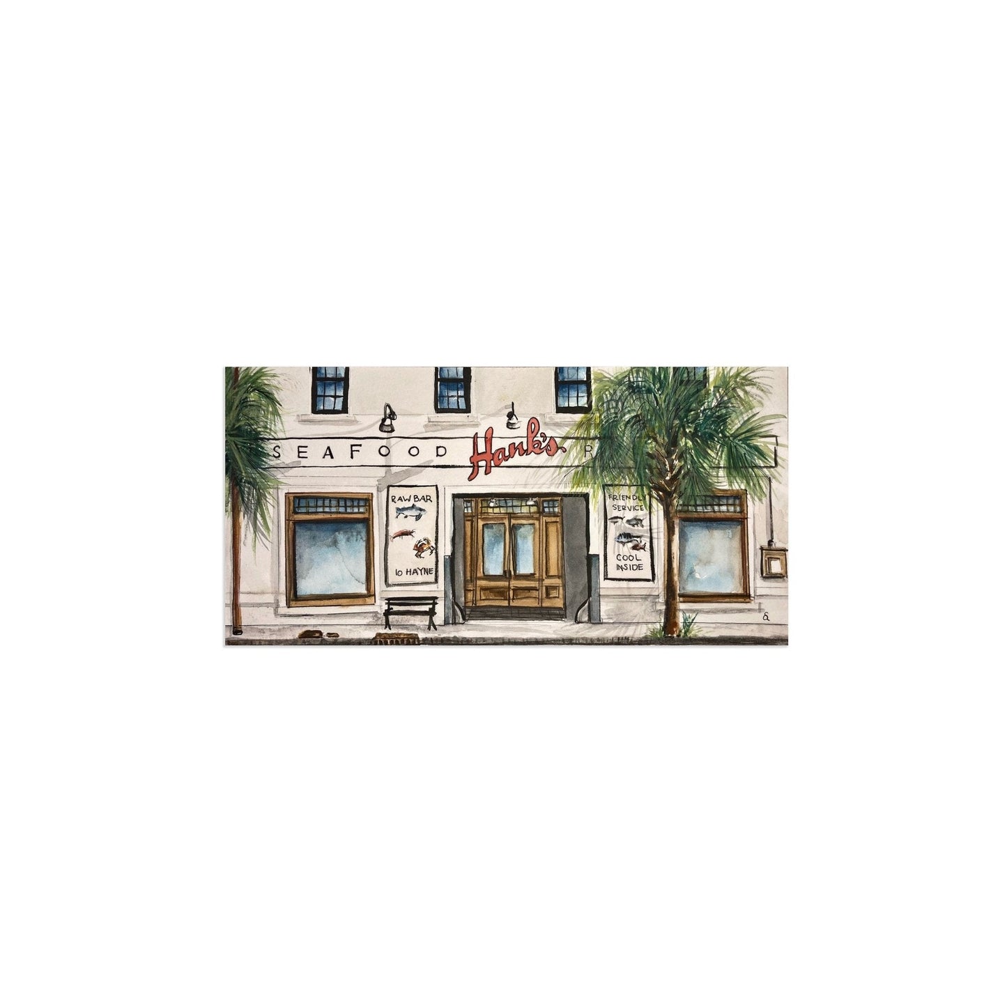 Hank's Seafood Restaurant Giclee Print - Riverlight Art Studio