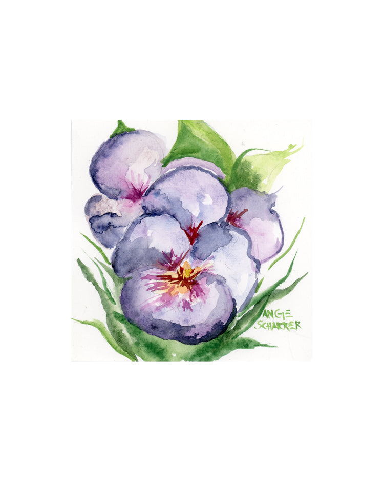 Violets- Original Watercolor