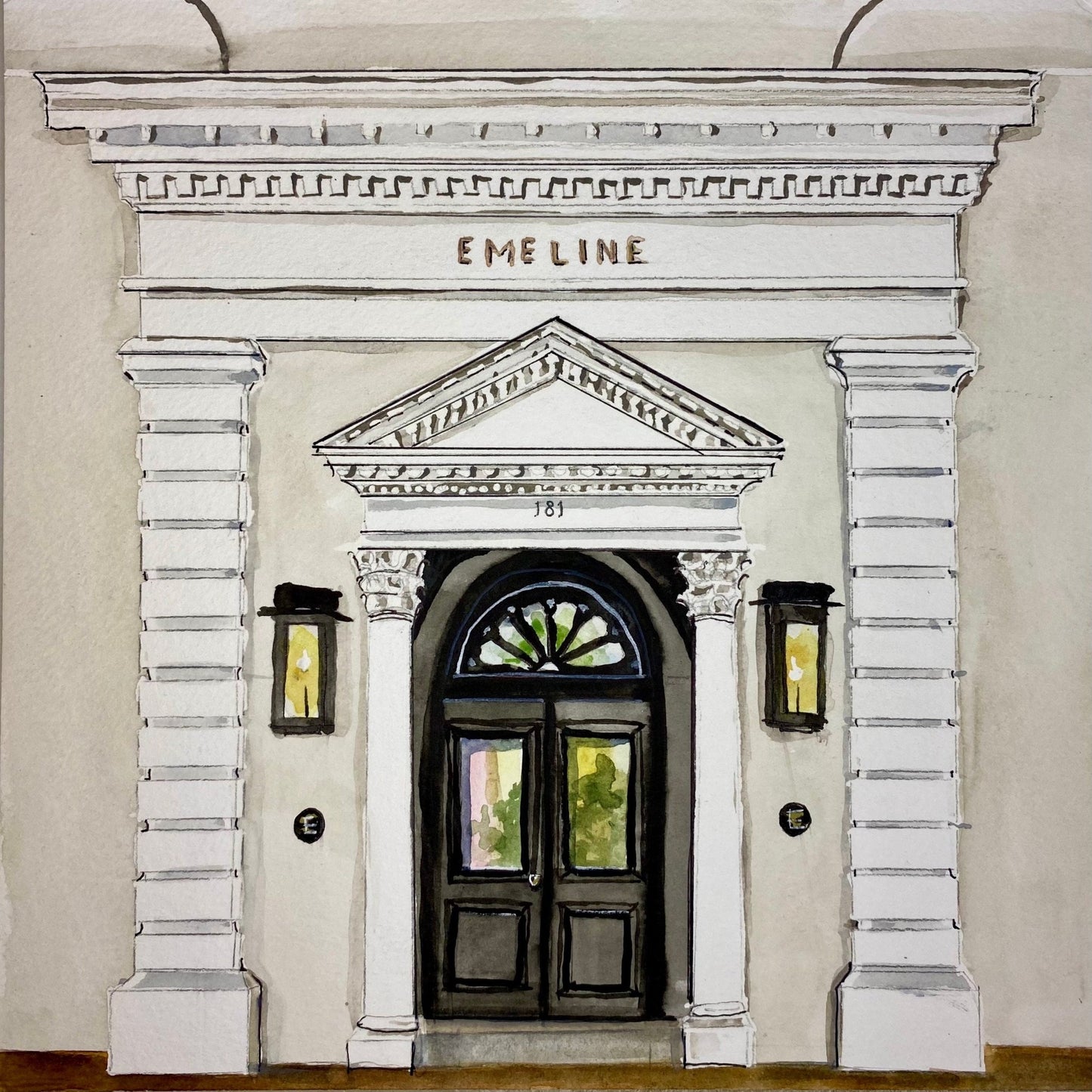 Hotel Emeline Original Watercolor - Riverlight Art Studio