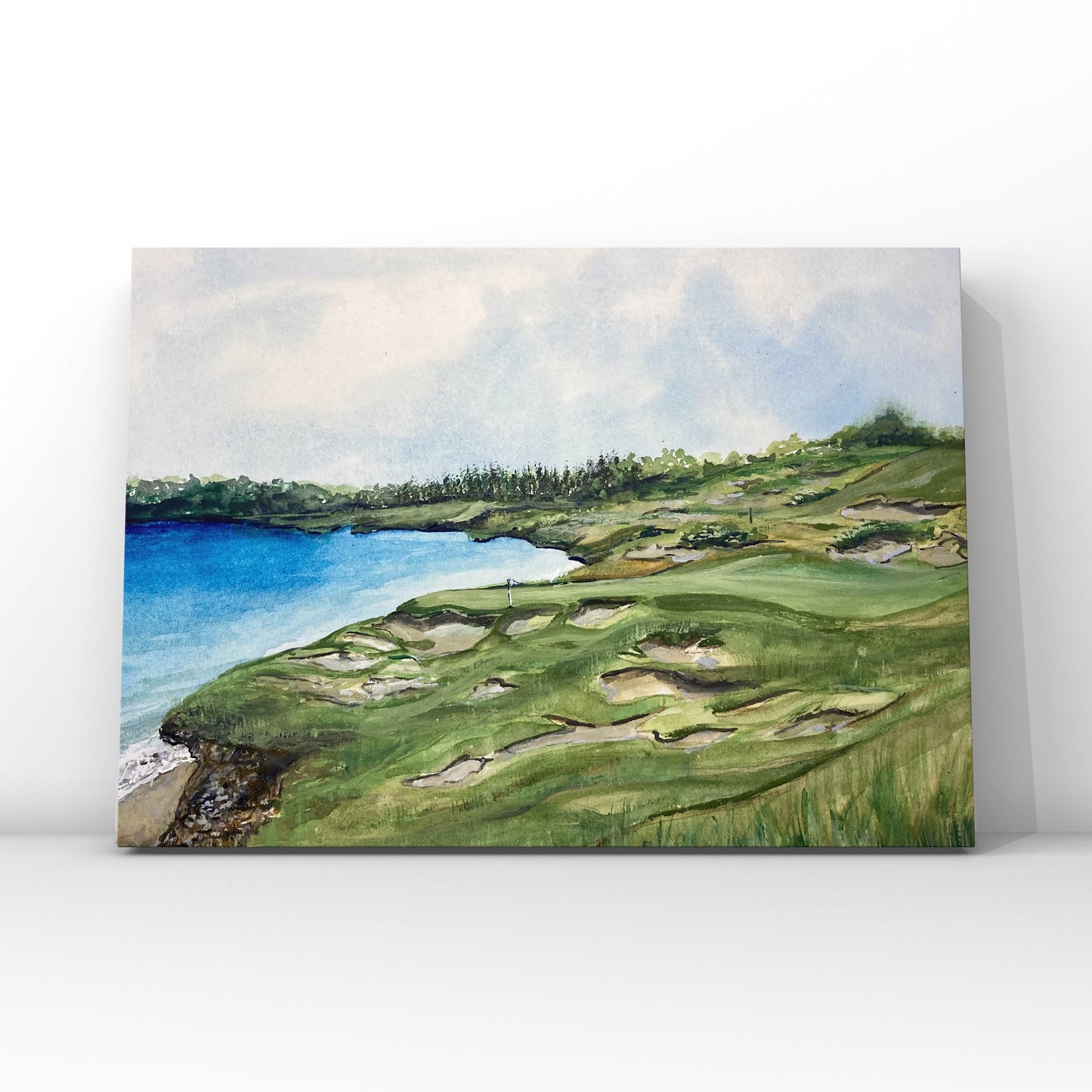 No. 3 O’Man, Par 3, The Straits, Whistling Straits, Kohler, WI 8x10 Original Watercolor Painting