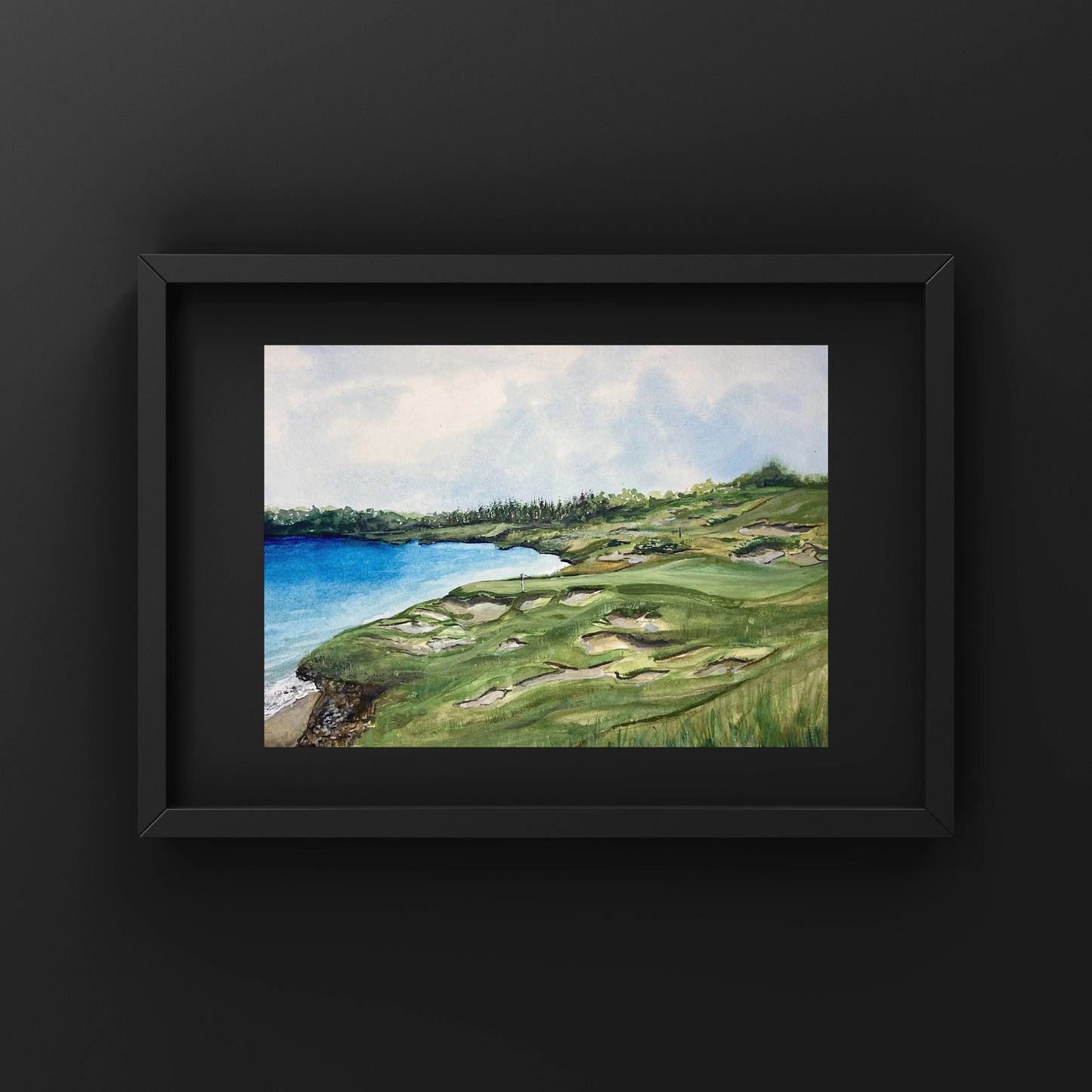 No. 3 O’Man, Par 3, The Straits, Whistling Straits, Kohler, WI 8x10 Original Watercolor Painting