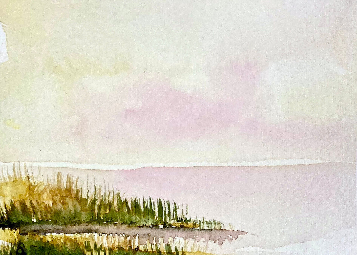 Marsh XII Pink Sunset, 5x7 Giclee Print, Charleston SC
