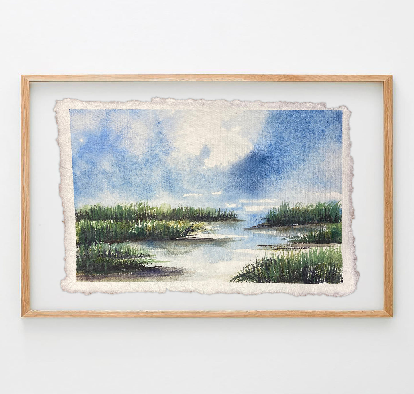 Sullivan's Island Waterscape Original Watercolor