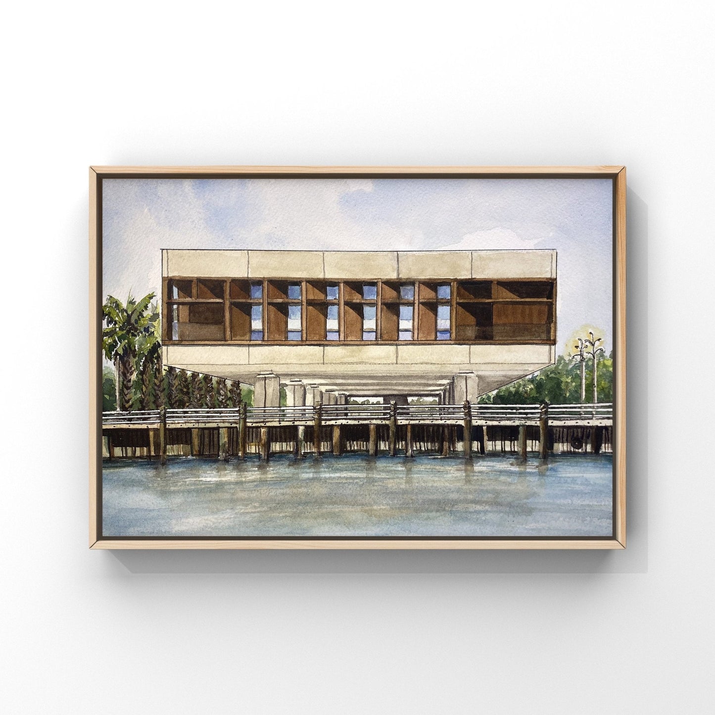 International African American Museum, IAAM Original Watercolor - Riverlight Art Studio