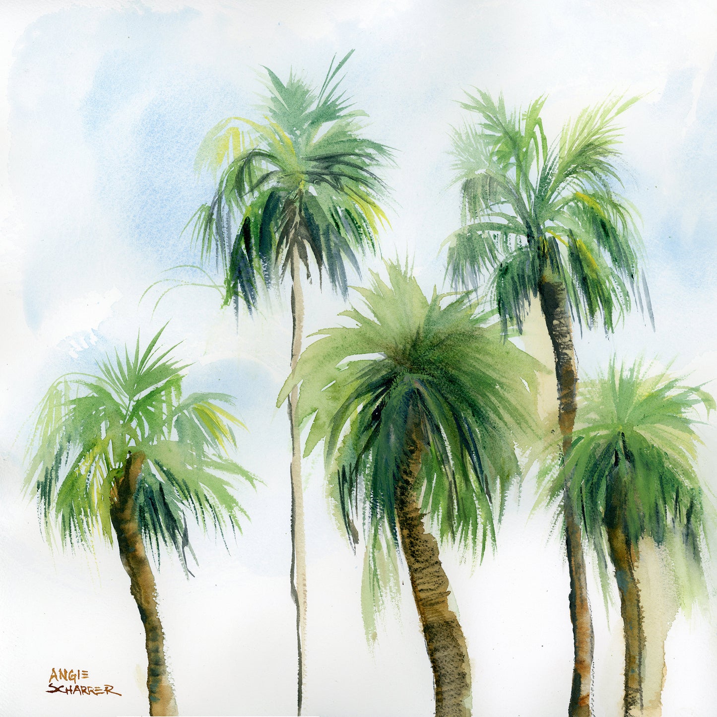 Palmetto Cluster - Original Watercolor