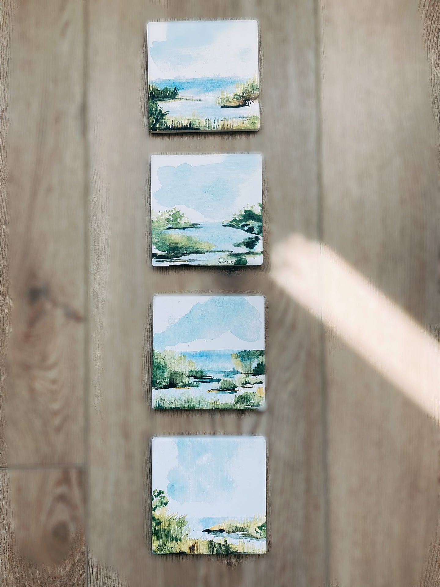 Marsh Scene Ceramic Coasters