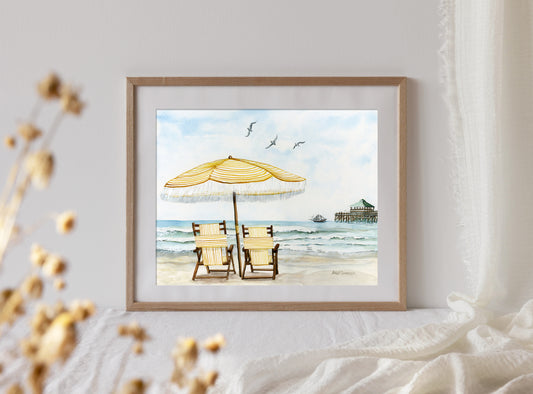 Meet Me on Folly- Original Watercolor