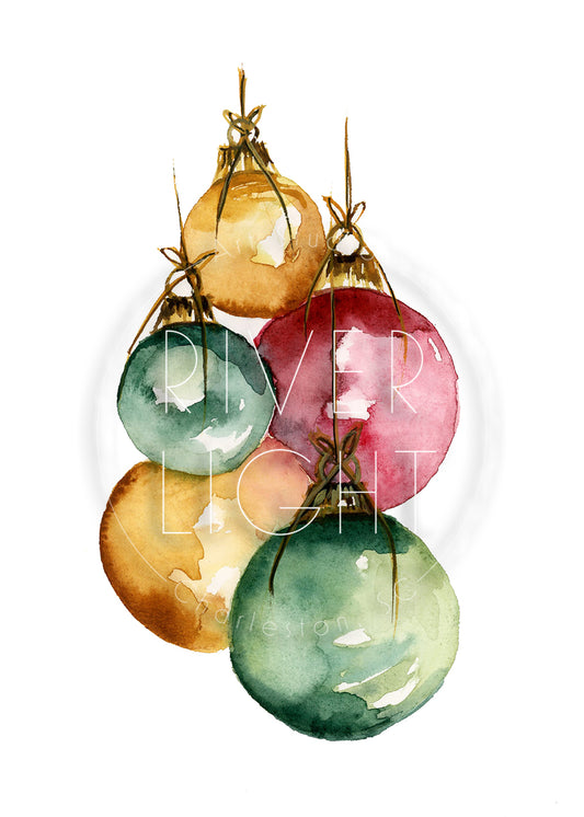 Christmas Ornament Set I- Greeting Card