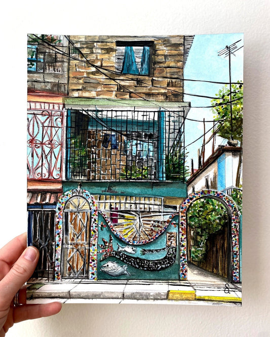 Havana Mosaic Original Watercolor - Riverlight Art Studio