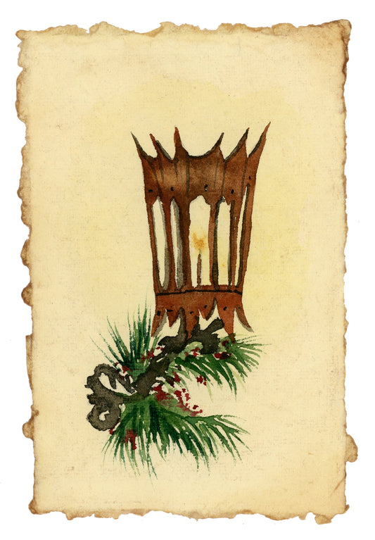 Holiday Gothic Bracketed Gas Lantern