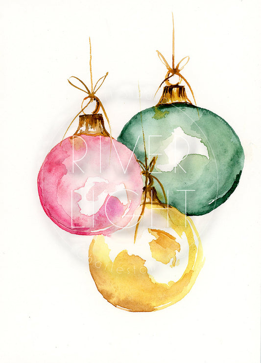 Christmas Ornament Set III- Greeting Card