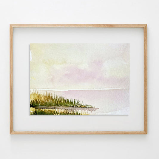 Marsh XII Pink Sunset, 5x7 Giclee Print, Charleston SC